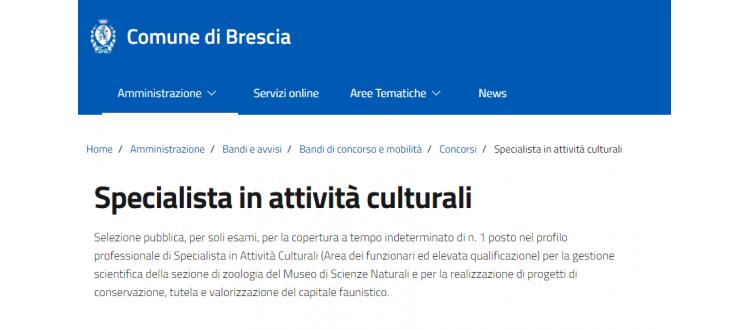 Concorso pubblico per esami per la copertura, a tempo indeterminato, di n. 1 posto