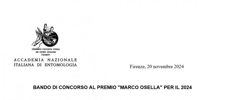 BANDO PREMIO "MARCO OSELLA" 2024